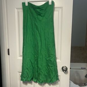 Loft size large green maxi skirt